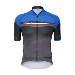 SANTINI Cyklistický dres s krátkým rukávem - SLEEK PLUS - modrá/černá
