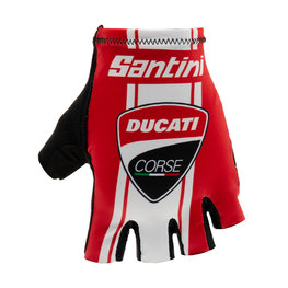 SANTINI Cyklistické rukavice krátkoprsté - DUCATI CORSE 2019 - černá