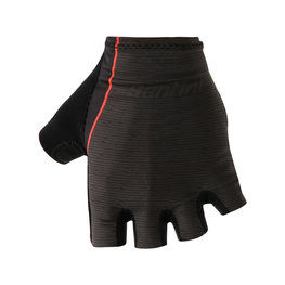 SANTINI Cyklistické rukavice krátkoprsté - SOFFIO - zelená/černá