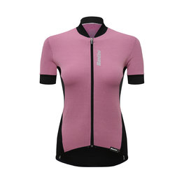 SANTINI Cyklistický dres s krátkým rukávem - BRIO LADY  - růžová/černá
