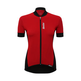 SANTINI Cyklistický dres s krátkým rukávem - BRIO LADY - červená/černá