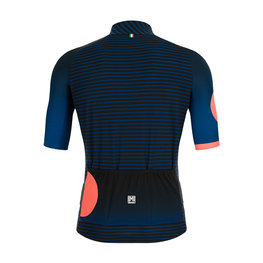 SANTINI Cyklistický dres s krátkým rukávem - KARMA MILLE - modrá/růžová