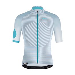 SANTINI Cyklistický dres s krátkým rukávem - KARMA MILLE - světle modrá/bílá