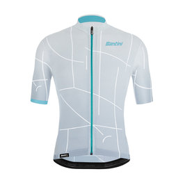 SANTINI Cyklistický dres s krátkým rukávem - TONO PURO - bílá/světle modrá