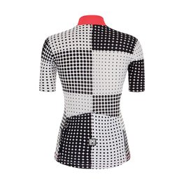 SANTINI Cyklistický dres s krátkým rukávem - TONO SFERA LADY - černá/bílá