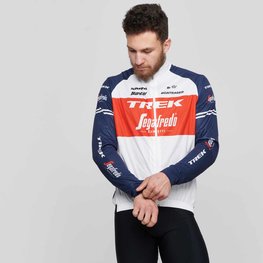 SANTINI Cyklistická větruodolná bunda - TREK SEGAFREDO 2021 - červená/bílá/modrá