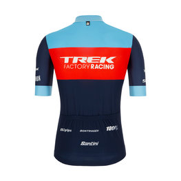 SANTINI Cyklistický dres s krátkým rukávem - TREK TFR XC 2021 - světle modrá/modrá
