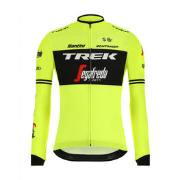 SANTINI Cyklistický dres s dlouhým rukávem zimní - TREK 2019 CLASSE WNT - černá/žlutá