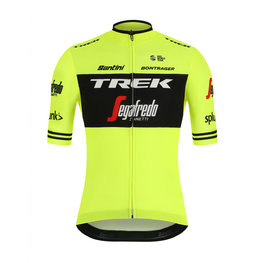SANTINI Cyklistický dres s krátkým rukávem - TREK 2019 BLEND - žlutá/černá