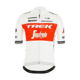 SANTINI Cyklistický dres s krátkým rukávem - TREK 2019 SLEEK99 - bílá/červená