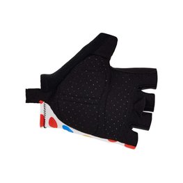 SANTINI Cyklistické rukavice krátkoprsté - TOUR DE FRANCE 2024 - bílá/červená