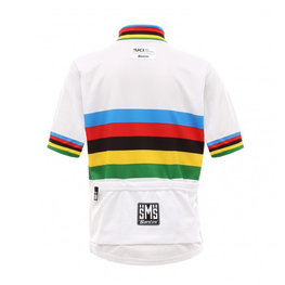 SANTINI Cyklistický dres s krátkým rukávem - UCI KIDS - vícebarevná/bílá
