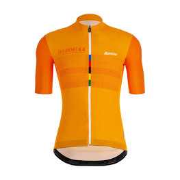 SANTINI Cyklistický dres s krátkým rukávem - EYES - oranžová
