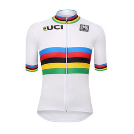 SANTINI Cyklistický dres s krátkým rukávem - UCI WORLD CHAMP 2017 - bílá