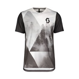 SCOTT Cyklistický dres s krátkým rukávem - TRAIL FLOW PRO - bílá/šedá