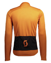 SCOTT Cyklistická zateplená bunda - RC WARM HYBRID WB - černá/oranžová