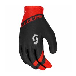 SCOTT Cyklistické rukavice dlouhoprsté - RC TEAM LF - černá/červená