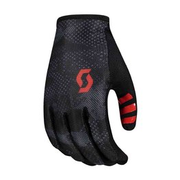 SCOTT Cyklistické rukavice dlouhoprsté - TRACTION LF - černá/červená