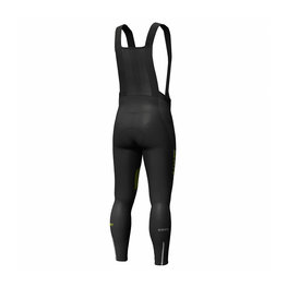 SCOTT Cyklistické kalhoty dlouhé s laclem - RC WARM WB - černá/žlutá