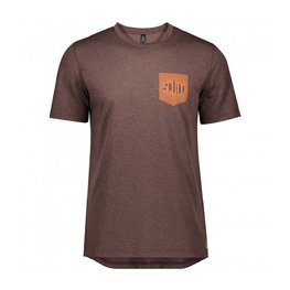 SCOTT Cyklistické triko s krátkým rukávem - TRAIL FLOW DRI - bordó