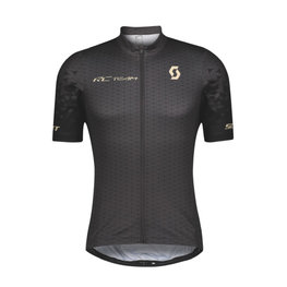 SCOTT Cyklistický dres s krátkým rukávem - RC TEAM 10 - šedá/béžová