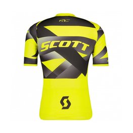 SCOTT Cyklistický dres s krátkým rukávem - RC PREMIUM CLIMBER - černá/žlutá