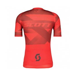 SCOTT Cyklistický dres s krátkým rukávem - RC PREMIUM CLIMBER - šedá/červená