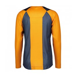 SCOTT Cyklistický dres s dlouhým rukávem letní - TRAIL VERTIC LS - modrá/oranžová