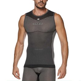 SIX2 Cyklistické triko bez rukávů - SML BT - černá