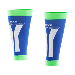 SIX2 Cyklistické návleky po kolena - CALF - modrá/zelená