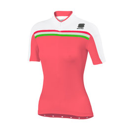 SPORTFUL Cyklistický dres s krátkým rukávem - ALLURE LADY - růžová/bílá