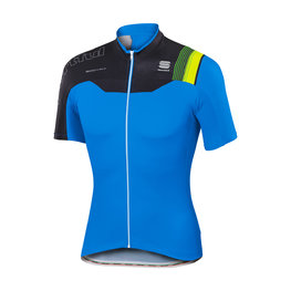 SPORTFUL Cyklistický dres s krátkým rukávem - BODYFIT PRO TEAM - černá/modrá