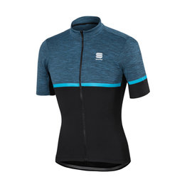 SPORTFUL Cyklistický dres s krátkým rukávem - GIARA - černá/modrá/šedá