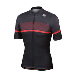 SPORTFUL Cyklistický dres s krátkým rukávem - FREQUENCE - černá/červená/šedá