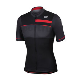 SPORTFUL Cyklistický dres s krátkým rukávem - SQUADRA CORSE - červená/šedá/černá