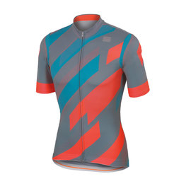 SPORTFUL Cyklistický dres s krátkým rukávem - VOLT - modrá/růžová/šedá