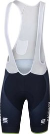 SPORTFUL Cyklistické kalhoty krátké s laclem - BAHRAIN MERIDA 2017 - modrá