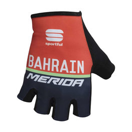 SPORTFUL Cyklistické rukavice krátkoprsté - BAHRAIN MERIDA 2017 - černá/červená