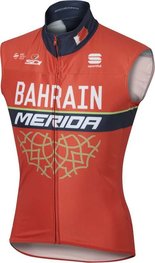 SPORTFUL Cyklistická vesta - BAHRAIN MERIDA 2017 - černá/červená
