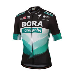 SPORTFUL Cyklistický dres s krátkým rukávem - BORA HANSGROHE 2020 - zelená/černá