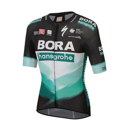 SPORTFUL Cyklistický dres s krátkým rukávem - BORA HANSGROHE 2020 - černá/zelená