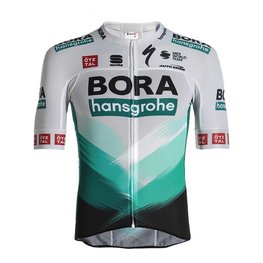 SPORTFUL Cyklistický dres s krátkým rukávem - BORA HANSGROHE 2021 - zelená/šedá