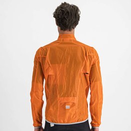 SPORTFUL Cyklistická větruodolná bunda - HOT PACK EASYLIGHT - oranžová