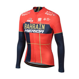 SPORTFUL Cyklistický dres s dlouhým rukávem zimní - B. MERIDA 2019 WNT - modrá/červená