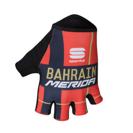 SPORTFUL Cyklistické rukavice krátkoprsté - BAHRAIN MERIDA 2019 - červená/modrá