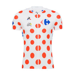Cyklistický dres s krátkým rukávem - Puntíkovaný dres TOUR DE FRANCE 2018 - červená/bílá
