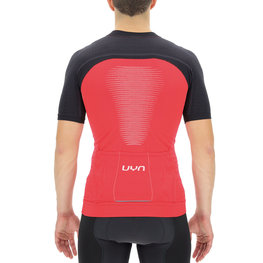 UYN Cyklistický dres s krátkým rukávem - BIKING GRANFONDO - černá/červená