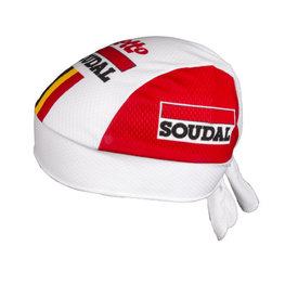 Cyklistická bandana - LOTTO SOUDAL 2019 - bílá/červená