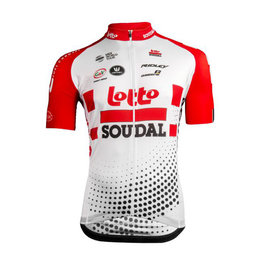 Cyklistický dres s krátkým rukávem - LOTTO SOUDAL 2019 - červená/bílá