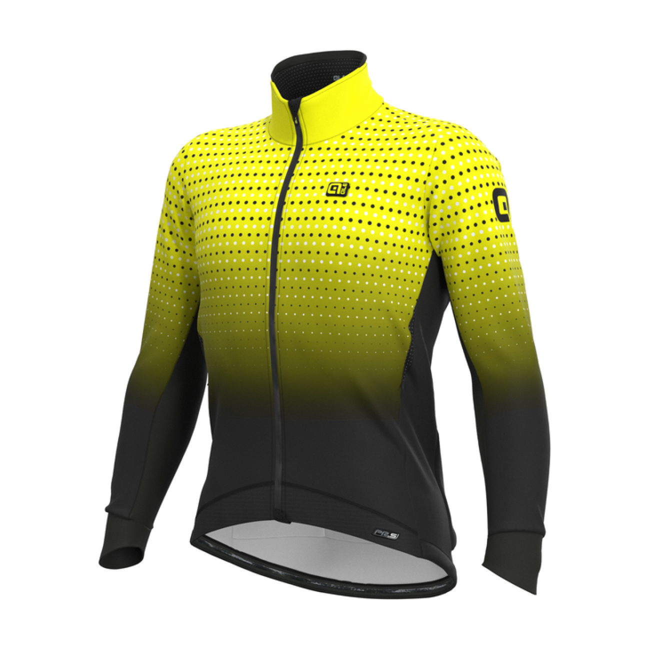 
                ALÉ Cyklistická zateplená bunda - PRS BULLET DWR STRETCH - černá/žlutá
            